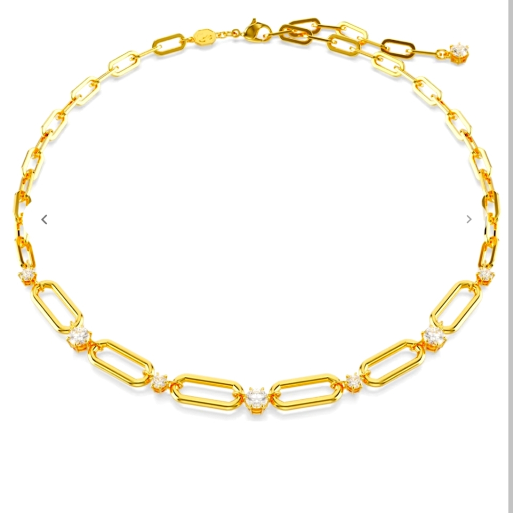 Elegant SWAROVSKI CONSTELLA Gold LINK Chain Necklace